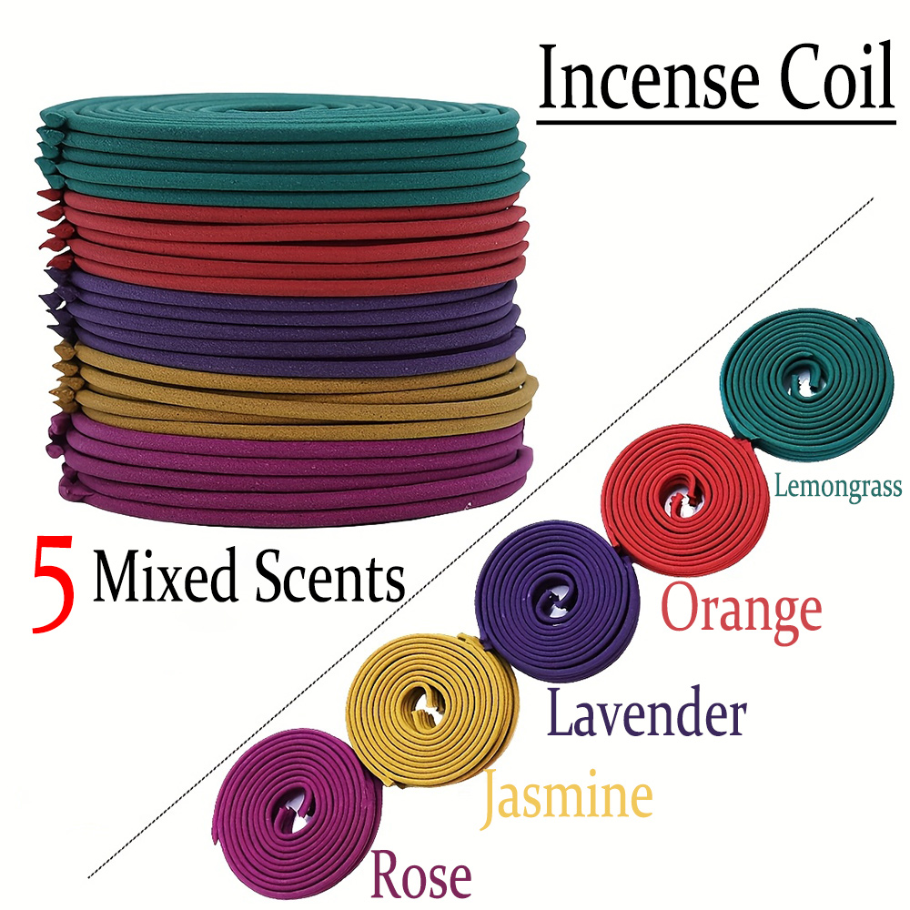 Home Fragrance Set - Conjunto misto de incenso espiral clássico